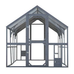 Outdoor Chicken Coop Enclosures 110 Large Kitten Playpen ,Upgrade Waterproof Cover-GREY