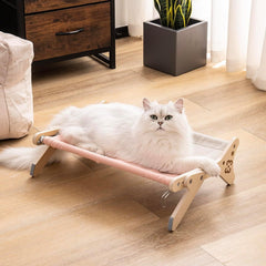 Cat Window Perch & Hammock - Adjustable 2-in-1 Sunbathing Seat For Indoor Cats, Sturdy Design Holds 40 Lbs With Washable Cover Pink, Space-Saving