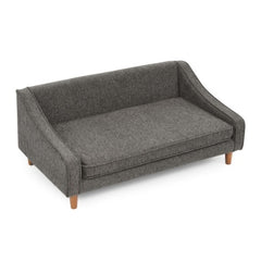 Durable Elevated Dog Sofa Bed,Pet Sofa With Modern Irregular Armrest Design,Comfortable Soft Dog Sofa