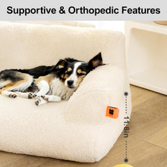 MEWOOFUN Pet Sofa For Medium Large Dogs & Cats - 40x24x12 Inch Washable Couch With Removable Cover & Non-Slip Bottom, Orthopedic Support Bed