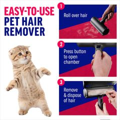 Pet Hair Remover With Reusable Sticky Applicator - Black Cat And Dog Hair Remover For Furniture, Sofas, Carpets,Please Note That This Product Is Shipped By Yourself For The Average Shipping Cost