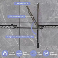 150 Inch Adjustable Safety Door With 6 Pieces, Suitable For House Staircase Doors, Restricted Area Fences