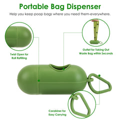 1Set Pooper Scooper Kit Dog Poop Rake & Swiveling Bin Poop Heavy Duty Pick Up Tool With Extra Long Handle 35 Waste Bags Dispenser