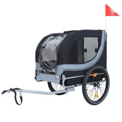 Large Folding Bike Trailer For Dogs  120LB Capacity All-Terrain Pet Carrier, Durable Steel Frame For Cycling, Jogging, Camping  Outdoor Adventures