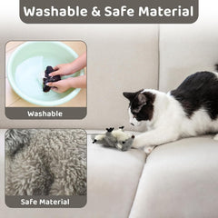 PROKEl Pet Toys, Cat Catnip Toys FlappingSquirrel, Rechargeable Touch Activated KittenToys, Lifelike Interactive Cats Toy Indoor, CatKicker Plush Toys For All Breeds Universalinteractive Toy Cat Toys