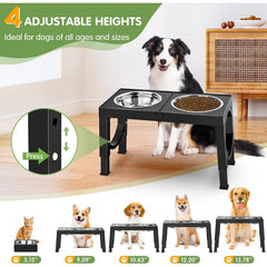 Xia Z Fashion Pet Products Black Dog Bowl Holder