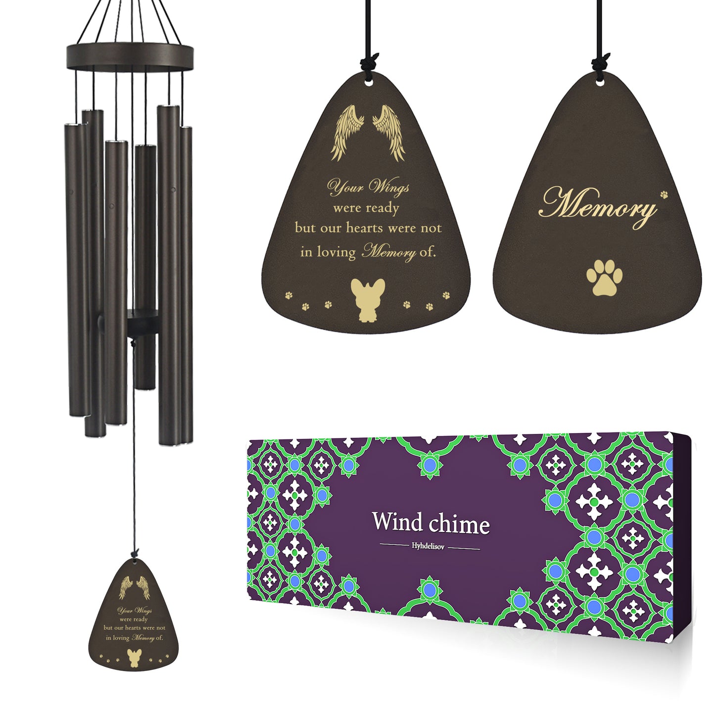 Dog Memorial Gifts For Loss Of Dog, Pet Memorial Wind Chime, Loss Of Dog Sympathy Gift, Dog Remembrance Gift In Memory Of Dog Cat.