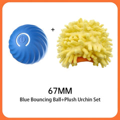 Interactive Bouncing Ball For Dogs,Automatic Smart Toy, Self-moving Rotating Stimulating Pet Entertainment, Noise-Reducing Urchin Cover,USB Rechargeable Dog Toy, Dog Electric Interactive Toy