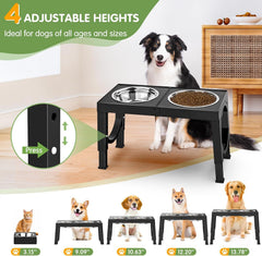 Xia Z Fashion Pet Products Black Dog Bowl Holder