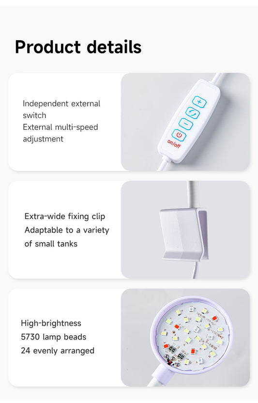 Round Head Small Clip Light Three Colors 3.5w White