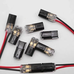 Quick 2 Pin LED Wire Splice Connectors Solderless No Strip for 18-22AWG Cables